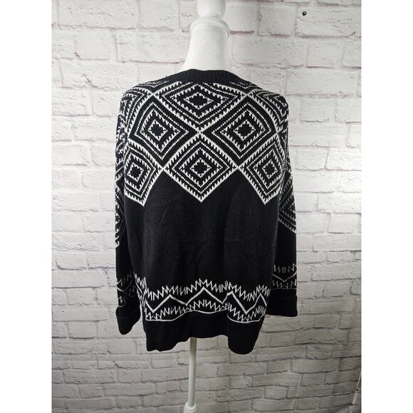 Romeo‎ + Juliet Couture Womens Open Front Cardigan Black White Small - Picture 9 of 9